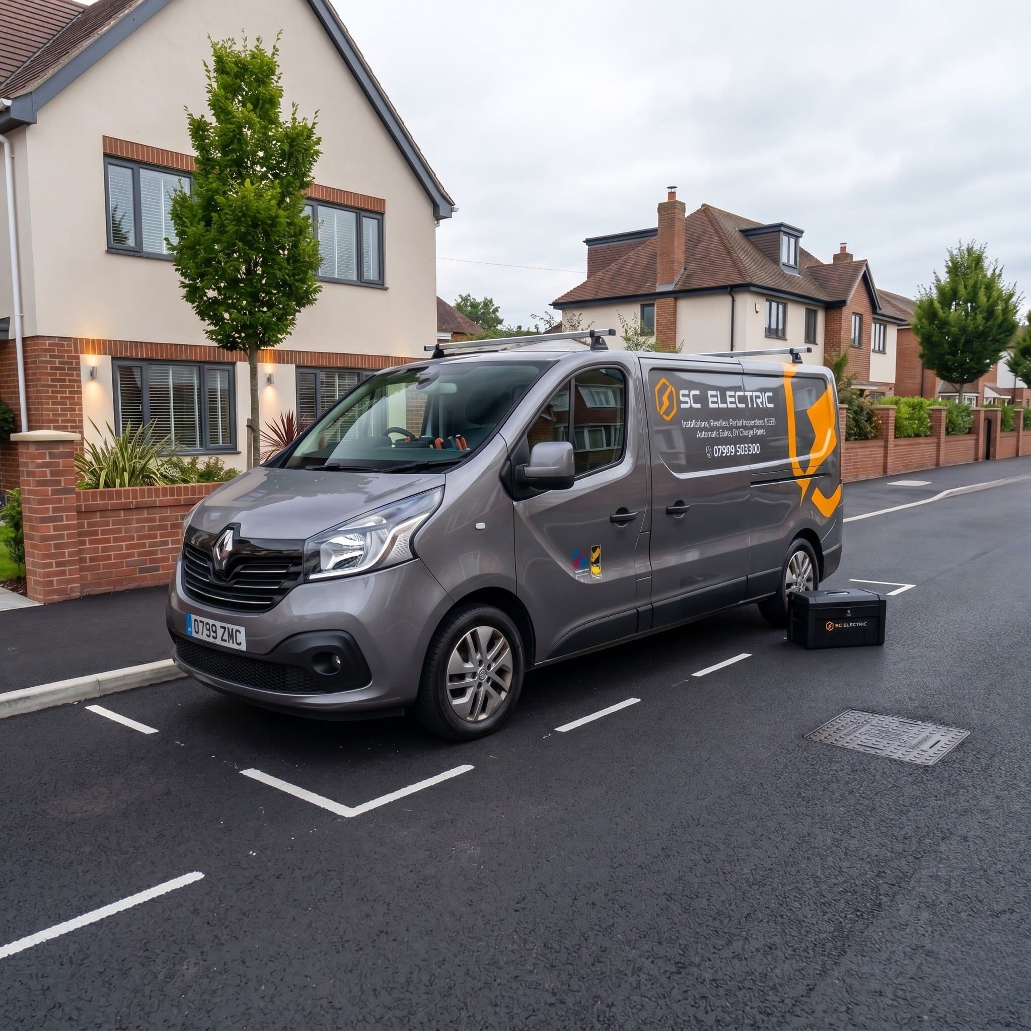 SC Electric Branded Electrician Van BH Postcodes