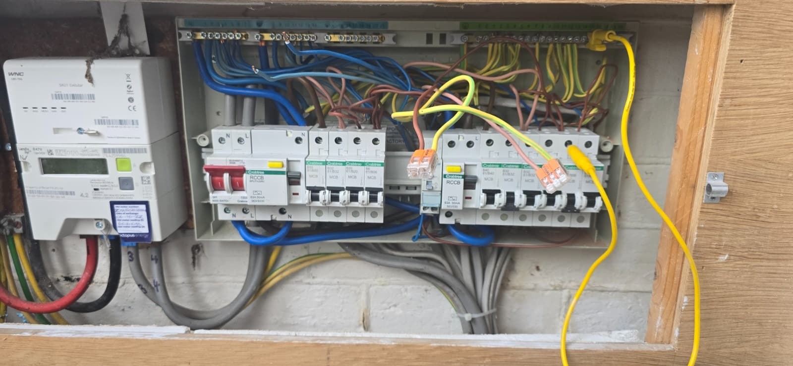 Consumer unit and smart meter inspection in Poole HMO.