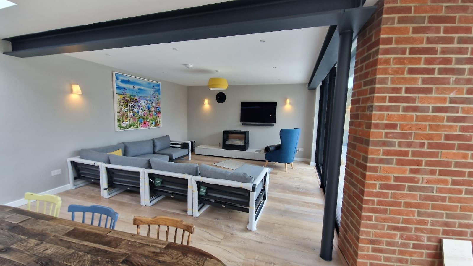Open-plan extension — rewire overview