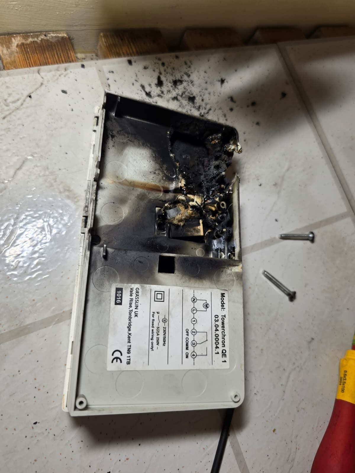 Tracing how the heavy duty water heater was improperly wired into the heating programmer.